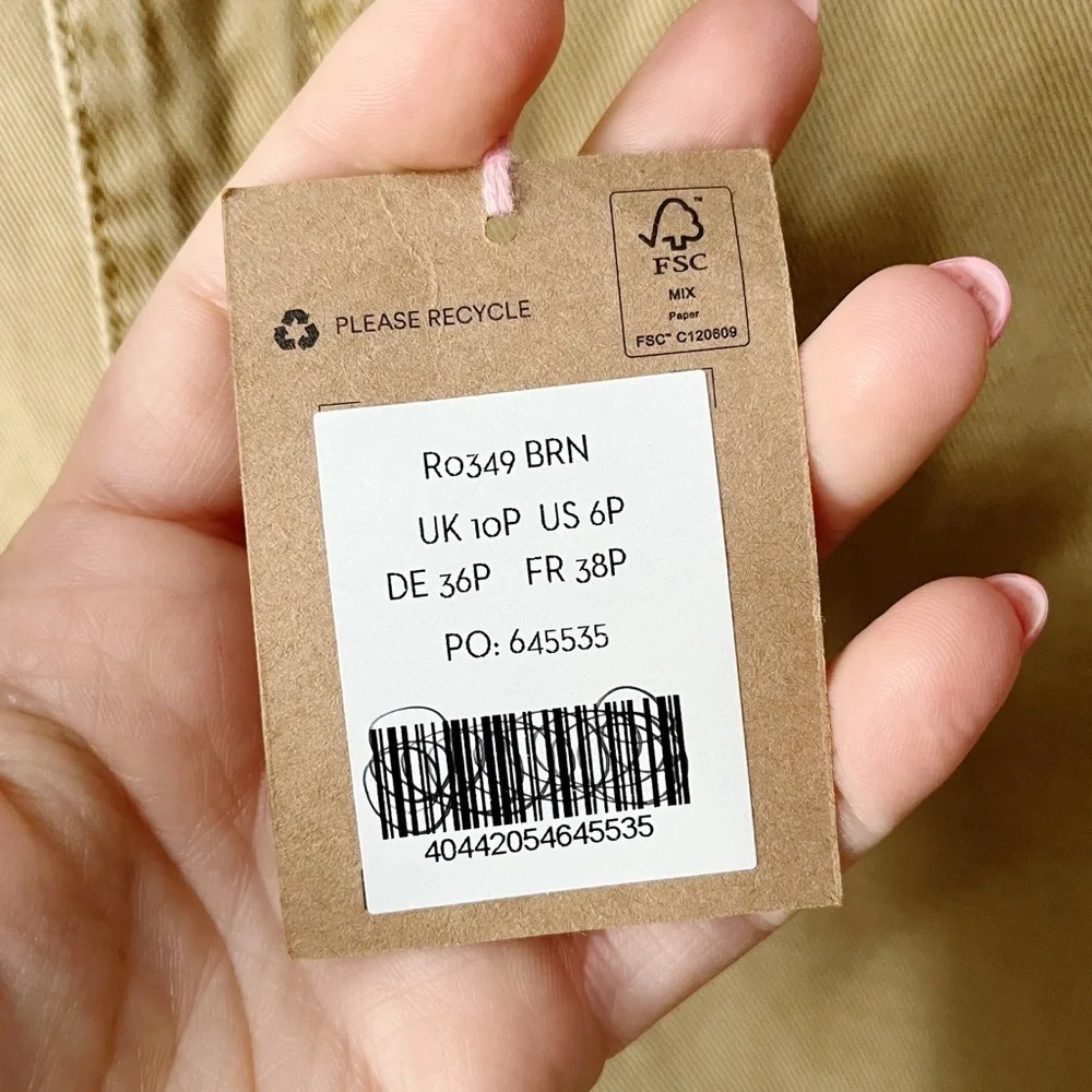 Boden NWT Khaki Wide Leg Pants Size US 6 Petite Highrise Business Casual Work - Picture 7 of 10